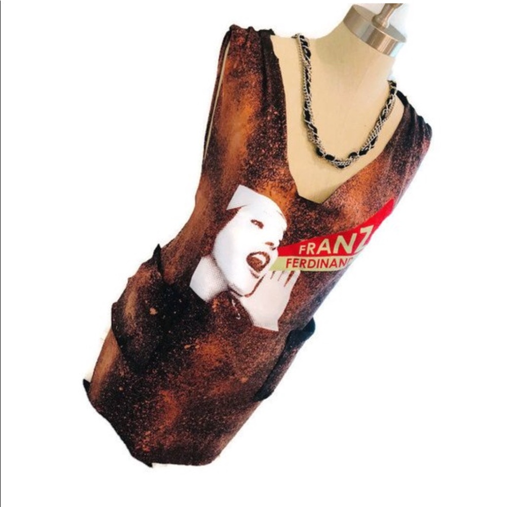 Franz Ferdinand Rock Bleached T-Shirt Dress - M